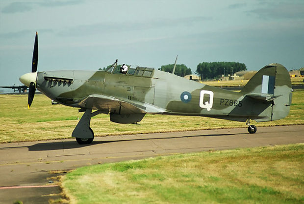 RAF Battle of Britain Memorial Flight Hawker Hurricane PZ865-last Hurricane built-at Leuchars Airshow 2003