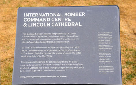 International Bomber Command Centre Lincoln UK 2018 information plaque