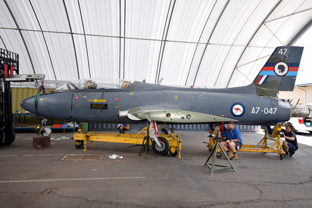 Aermacchi MB-326 (Macchi) Ex RAAF A7-047 dismantling