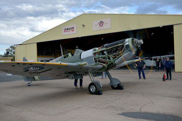 Spitfiree MH603 engine run underway