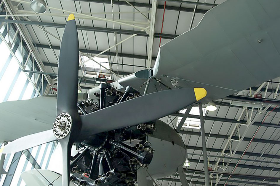 Detail view of Supermarine Seagull V A2-4 with 2 part hybrid prop