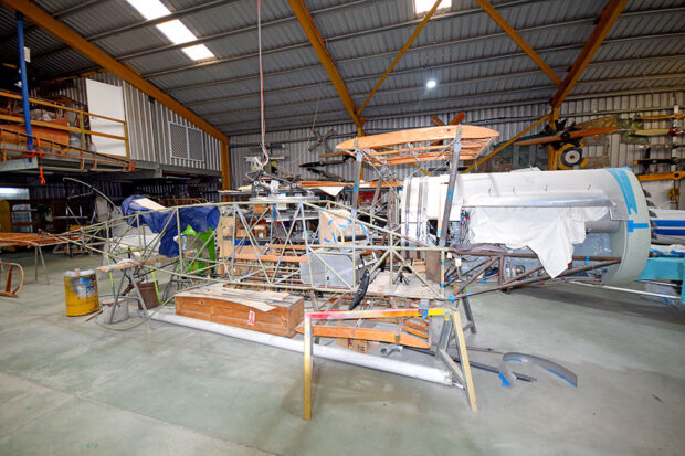 Bristol F2B Fighter fuselage now largely structurally complete at Luskintyre Aircraft Restoration NSW