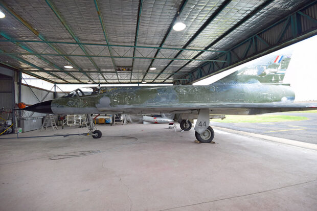 Mirage IIIO F RAAF A3-44 is ready to be repainted at Scone NSW
