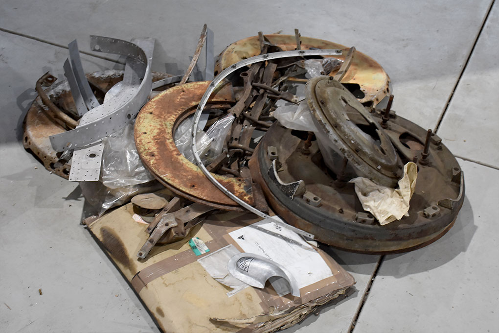 Supermarine Spitfire propellor components awaiting restoration at VFR Scone NSW
