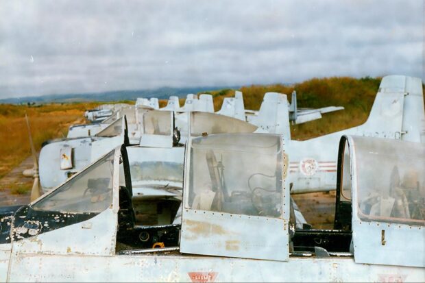 North American T-28's at Udon Thailand circa 1980's